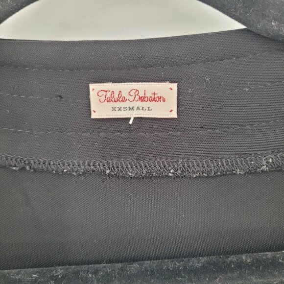 Talula Babaton womens XXS black knit long sleeve wrap top blouse - Picture 5 of 11